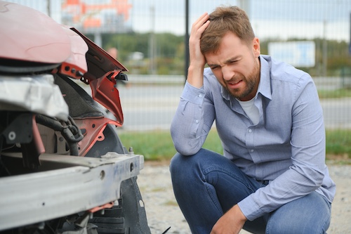 Man Distressed After Car Accident