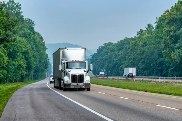 18-wheeler on a South Florida highway near Fort Lauderdale